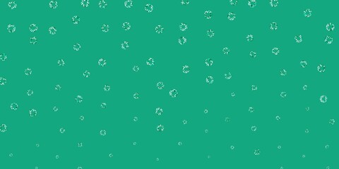 Light green vector background with bubbles.