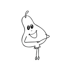Vector pear for food design.