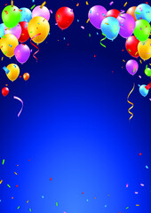 Blue Holiday and Party Background . Isolated Vector Elements