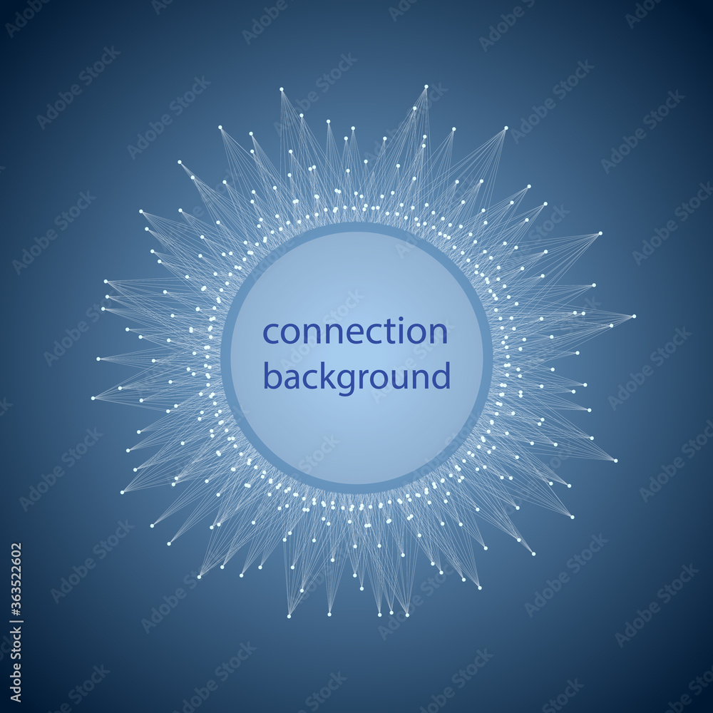 Poster Big data concept. Deep learning artificial intelligence. Abstract background with social connections effect.