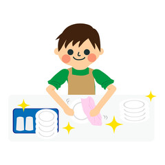 家事をする男性