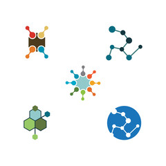 Set Molecule vector illustration design