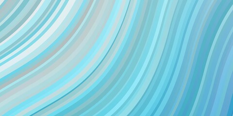 Light BLUE vector template with wry lines. Colorful abstract illustration with gradient curves. Best design for your posters, banners.