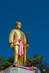 Statue of Praya Singhanaj Raja (first governor of Mae Hong Son) in Mae Hong Son, Thailand.
