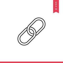 Link icon vector. Chain sign