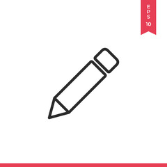 Pen icon vector. Pencil sign