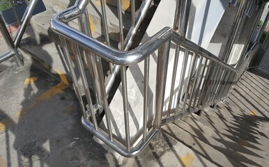 Cement Ladder and stainless steel railing.Fall Protection