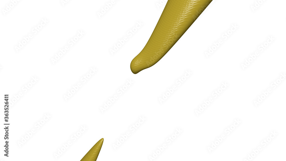 Poster chaotic 3d abstract background of curved geometrical patterns of dark golden rod color with lighting