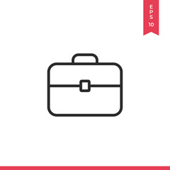 Briefcase icon vector. Suitcase sign