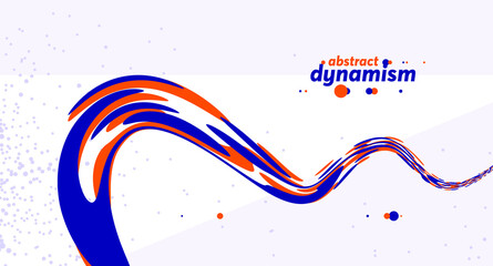 Flowing fluid 3D dimensional abstract vector shape, dynamic design element background, energy flowing in perspective, science or technology theme.