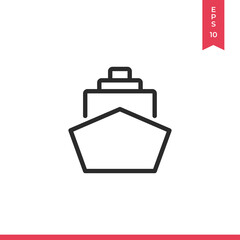 Ship icon vector. Yacht sign