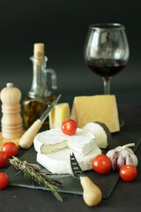 delicious cheese and red wine