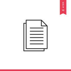 Document icon vector. File sign