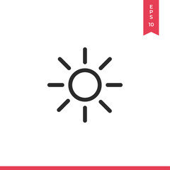 Sun icon vector. Sunny sign