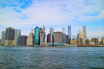 Cityscape of New York City in NY the US