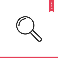 Search icon vector. Magnifying sign