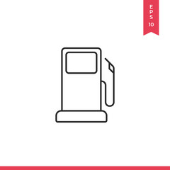 Gas station icon vector. Petrol sign