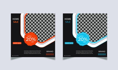 Home for sale social media post template