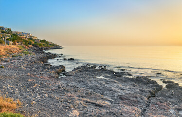 Beautiful summer sunrise on Greek island Crete.
