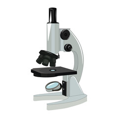 one professional microscope vector illustration