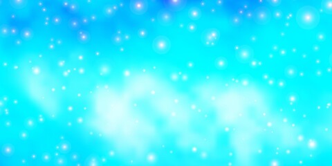 Light BLUE vector pattern with abstract stars. Colorful illustration with abstract gradient stars. Best design for your ad, poster, banner.