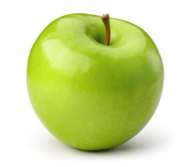 Green apple isolate. Apple on white background. Green appl with clipping path.