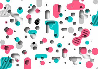 Seamless abstract pattern promotion dynamic geometric circle shapes. Pattern for cover design, poster, banner, card, greeting, business, decoration.