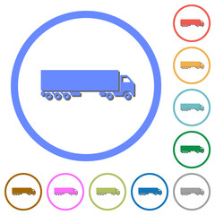 Camion icons with shadows and outlines