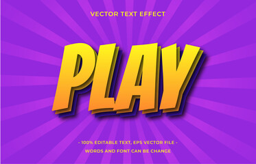 Play editable text effect