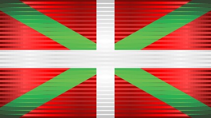 Shiny Grunge flag of the Basque - Illustration, 
Three dimensional flag of Basque