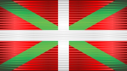 Shiny Grunge flag of the Basque - Illustration, 
Three dimensional flag of Basque