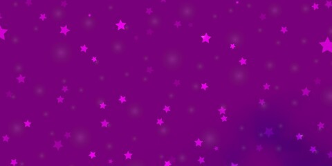 Light Pink vector template with neon stars. Colorful illustration in abstract style with gradient stars. Pattern for wrapping gifts.