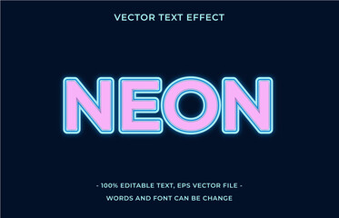 MobileNeon editable text effect