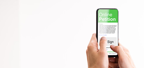 Sign Online Petition On Smartphone