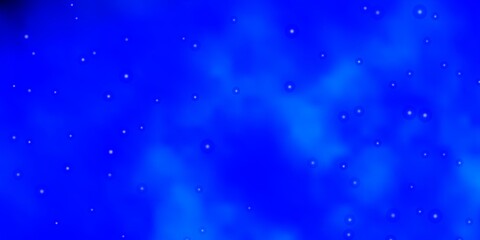 Light BLUE vector layout with bright stars. Colorful illustration in abstract style with gradient stars. Pattern for new year ad, booklets.