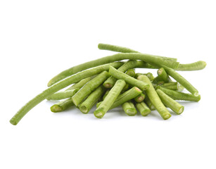 Yardlong bean isolated on white background