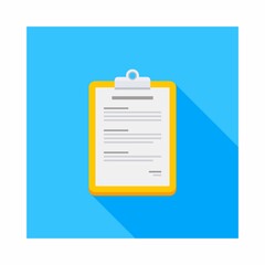 Clipboard icon vector isolated. Flat style vector illustration.