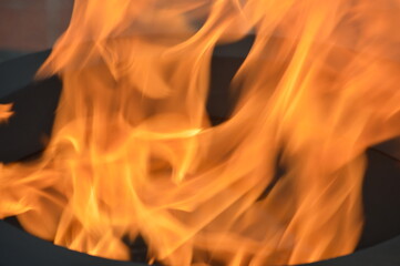 fire in the fireplace