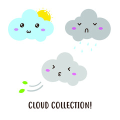 various cloud collection vector design