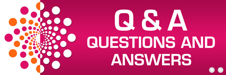 Q And A - Questions And Answers Pink Orange Dots Circular Left Text 