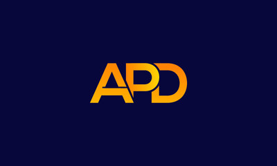 Alphabet letter icon symbol monogram logo APD - obrazy, fototapety, plakaty