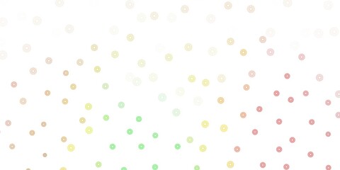 Light green, red vector natural artwork with flowers.