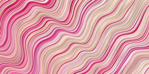 Light Pink vector background with curved lines. Colorful illustration in circular style with lines. Pattern for websites, landing pages.