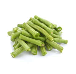Yardlong bean isolated on white background