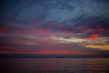 Seaside sky golden hour suncet