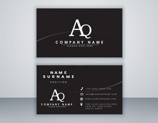 Modern business card template with elegant element composition design clean concept