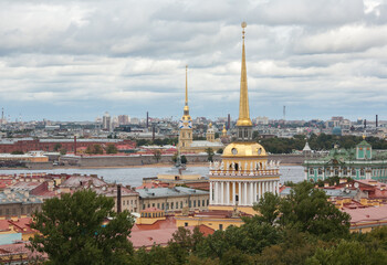 Magnificent views form Saint Isaac's Cathedral Colonnade, Saint Petersburg, Russia