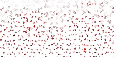Light pink, red vector texture with memphis shapes.