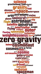 Zero gravity word cloud