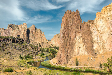 Plakat Smith Rock state park in Oregon in early morning